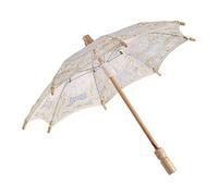 Tyenaza Paraguas de Encaje Vintage, Sombrilla de Encajes para Boda, Paraguas de Sombrilla Bordados de Lace Mujer, para Boda DecoracióN Fiesta Nupcial Foto Cosplay Prop(S-Leche Blanca)