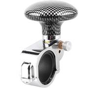 Tyenaza Pomo Giratorio para Volante, Bola para Volante Girador Manija Bola de Aspecto de Fibra de Carbono, Botón Universal para la Ayuda, para Coches, Camiones, Tractores, CortacéSpedes, Carretillas