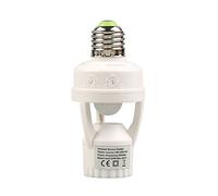 Tyenaza Portalámparas LED con Sensor de Movimiento infrarrojo E27, 100-240 V Portalámparas de Inducción con Interruptor de Inducción por Infrarrojos, con Retardo Ajustable(diámetro 56MM*altura 119MM)