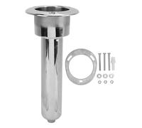 Tyenaza Portavasos 2 en 1 para caña de Pescar, 280 mm, Redondo, de Acero Inoxidable, para caña de Pescar, Estructura Fuerte para yate (0 Grados)