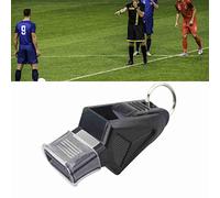 Tyenaza Professional Whistle Coreless Match Whistle Set, para Deportes al Aire Libre de la Escuela con Guardio de Dientes y Lanyard Black (5x2x0.8 cm)