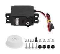 Tyenaza Servo Motor Gear, Engranaje de Servomotor RC, Engranajes de Metal Negro Aleación Sail Winch Anolog Servos, Engranaje de Dirección del Aparejo de Vela del Engranaje Metálico Estándar SW5513-6MA