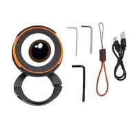Tyenaza Smart Brake Sensing Rear Bike Light DIY Electronic Pin Rechargeable Safety Tail Light for Night Riding 1.9 Inch HD Display Orange