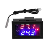 Tyenaza XD-2048 Termostato Digital de 12 V, Controlador de Temperatura LCD, Termostato Digital Multiusos Calibración de Temperatura con Sonda de Sensor NTC, para Sonda Calentador de Enfriador
