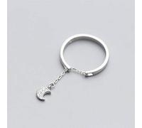 TYERY Anillo de Plata S925, Anillo de Luna de Moda Coreana Femenina, Anillo de Dedo Índice con Colgante de Luna de Temperamento de Personalidadanillo de plata s925, Apertura regulable