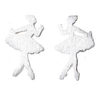 TYERY Pendientes de Plata S925, Pendientes de Bailarina Princesa Cepillados para Mujer, Pendientes de Niña, JoyasUn par, Plata 925