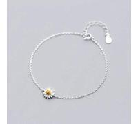 TYERY Pulsera de Plata S925, Pulsera de Margaritas de Moda Femenina, Joyería de Mano de Dama Encantadorapulsera de plata s925