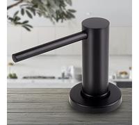 TYESTAND SD-20 Dispensador de Jabón para Fregadero de Cocina,Dispensador de Detergente de 304 Acero Inoxidable (Negro Mate) con Botella de 500ml y Tubo de Extensión de 1,2m