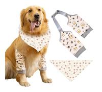 TYFGRT 1 Codera para Perro, 1 Toalla para La Boca del Perro, Protección para Las Articulaciones del Perro, Rodillera para Artritis para Perros