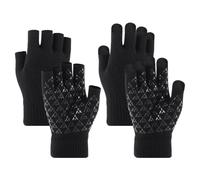 TYFGRT 1 Par De Guantes Sin Dedos Y 1 Par De Guantes Para Pantalla Táctil, Guantes Resistentes Al Calor Y Al Frío, Guantes De Punto Antideslizantes, Guantes Suaves, Equipo Para Exteriores