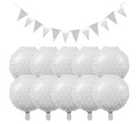 TYFGRT 10 Globos De Golf, 1 Bandera De Tren, Globos De Papel De Golf, Decoraciones De Cumpleaños De Golf, Decoraciones De Fiesta De Cumpleaños Deportivas