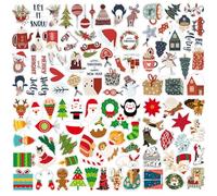 TYFGRT 100 Pegatinas Navideñas De Graffiti, Lindas Pegatinas De Dibujos Animados, Pegatinas Decorativas Impermeables, Pegatinas para Envolver Regalos, Se Pueden Usar Cuadernos