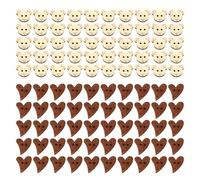 TYFGRT 100Pcs Botones De Madera De Oso Cariñoso, Accesorios De Ropa Artesanal DIY Para Cárdigan De Bebé, Dibujos Animados Lindos De Novedad