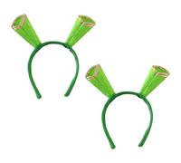 TYFGRT 2 Diademas de Monstruo Verde Tridimensionales para Actuaciones en Escenario, Disfraces y Accesorios de Peinado DIY