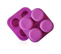 TYFGRT 2 Moldes De Silicona, 4 Moldes Redondos Consecutivos, Molde Multifuncional, Puede Hacer Pasteles, Helado, Chocolate, Cubitos De Hielo, Jabón