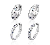 TYFGRT 2 Pares De Pendientes De Plata, Pendientes para Mujer, Pendientes De Aro De Moda, Accesorios De Joyería para Niñas, Decoración A Juego De Ropa, Pendientes Personalizados