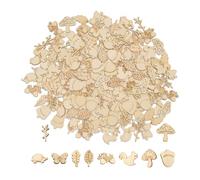 TYFGRT 200 Piezas De Astillas De Madera Hechas A Mano, Materiales De Bricolaje Hechos A Mano, Astillas De Madera con Formas Creativas, Astillas De Madera De Juguete para Niños