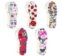 TYFGRT 5 Pares De Plantillas De Dibujos Animados Para Niños, Diseño De Dibujos Animados, Suaves Y Cómodas, Adecuadas Para Reemplazar Las Plantillas De Los Niños, Adecuadas Para El Uso Diario.