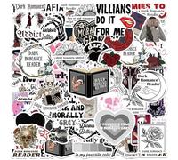 TYFGRT 50 Hojas De Pegatinas Oscuras, Pegatinas para Álbumes De Recortes, Decoraciones De Pegatinas DIY, Pegatinas Autoadhesivas Impermeables, Pegatinas Reutilizables