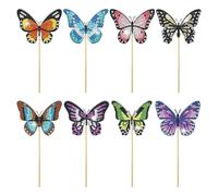 TYFGRT 8 Piezas De Pintura De Diamante De Mariposa, Decoración De Mariposa Luminosa, Decoración De Plantas De Maceta, Pintura De Diamante, Juego De Pintura De Diamante DIY