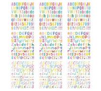 TYFGRT 9 Hojas De Divertidas Pegatinas Del Alfabeto, Pegatinas Autoadhesivas Del Alfabeto, Multicolor, Modernas, Adecuadas Para Libros De Recortes Y Proyectos De Manualidades