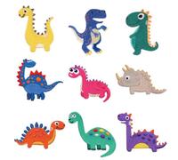 TYFGRT 9 Parches De Dinosaurios, Lindos Dibujos Animados para Decoración y Reparación De Ropa, Costura DIY