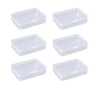 TYFGRT Caja De Cartas Rectangular Transparente De 6 Piezas, Caja De Almacenamiento De Naipes, Caja De Plástico para Naipes, Caja De Almacenamiento De Naipes