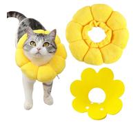 TYFGRT Collar De Gato De Girasol De 1 Pieza, Capucha De Fieltro De 1 Pieza, Collar Ajustable para Mascotas, Capucha Antifugas para Recuperación Postoperatoria, Accesorios para Mascotas