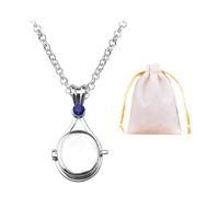 TYFGRT Collar Sirena Insignia Circonita Melodía, Bolsa Almacenamiento, Decoración Cumpleaños Océano, Amuleto Personalizado