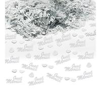 TYFGRT Confeti De Boda De 45G, Decoraciones De Mesa De Boda, Confeti De Corazón Plateado, Decoraciones De Confeti De Fiesta, Decoraciones De Boda DIY