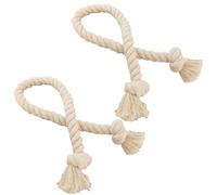 TYFGRT Lazos De Algodón para Cortina, Hebillas De Cuerda para Cortina, Lazos De Fijación De Cortina, Accesorios para Cortinas, Lazos De Cortina Tejidos A Mano, 4 Uds.