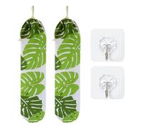 TYFGRT Organizador De Bolsas De Basura De 2 Piezas, Ganchos Transparentes De 2 Piezas, Bolsas De Compras De Algodón Y Lino, Bolsas De Compras Portátiles, Bolsas Organizadoras Plegables