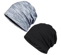 TYFGRT Pack De 2 Gorros Informales, Gorros Suaves Y Transpirables, Gorros Finos A Prueba De Viento, Gorros Para Correr Unisex, Gorros Para Ciclismo Al Aire Libre, Cómodos Gorros De Esquí