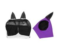 TYFGRT Pack De 2 Máscaras para Caballos, Máscaras para Moscas De Caballo, Máscaras para Insectos Transpirables, Máscaras Protectoras Elásticas para Caballos, Suministros Ecuestres