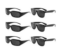 TYFGRT Pack De 6 Gafas Estenopeicas, Gafas De Entrenamiento Ocular, Gafas Antifatiga, Ojos Relajantes, Gafas De Diseño Creativo, Gafas De Malla