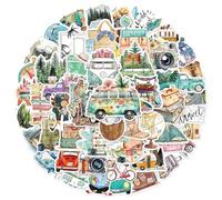 TYFGRT Paquete De 100 Pegatinas De Viaje Al Aire Libre, Pegatinas De Literatura Retro, Decorativas, Impermeables, Para Patinetas Y Botellas De Agua