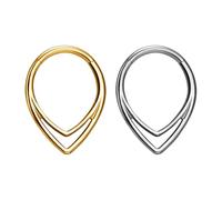 TYFGRT Paquete De 2 Anillos para La Nariz, Joyería para Piercing, Joyería para Piercing En El Cuerpo, Anillos para La Nariz Modernos Y Sencillos, Adecuados para Nariz, Orejas Y Labios.