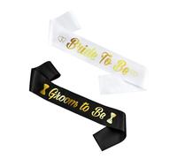 TYFGRT Paquete De 2 Cinturones para Novia Y Novio, Cinturón Will You Be Groom, Cinturón Will You Be Groom, Decoraciones para Fiestas De Novia Y Novio, Adecuado para Bodas, Compromisos