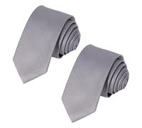 TYFGRT Paquete De 2 Corbatas De Negocios Grises Para Hombre, Diseño Clásico Para Camisa, Adecuadas Para Bodas, Fiestas