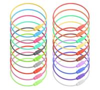 TYFGRT Paquete De 20 Llaveros De Cuerda De Alambre, Llaveros Multifuncionales, Cuerda De Alambre Para Llavero, Adecuado Para Etiquetas De Equipaje, Llaves, Colgantes