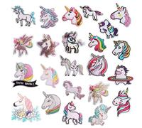 TYFGRT Paquete De 23 Pegatinas De Parches De Pony, Diseño De Pony De Dibujos Animados, Colores Brillantes, Fáciles De Usar, Adecuados para Ropa Infantil Y Manualidades De Bricolaje.
