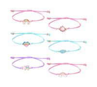 TYFGRT Paquete De 6 Pulseras Tejidas De Colores, Múltiples Opciones De Diseño, Estilo Tejido Clásico, Adecuadas para El Uso Diario, Suaves Y Cómodas, Adecuadas
