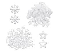 TYFGRT Se Pueden Usar 100 Piezas De Adornos De Copos De Nieve Y Adornos De Estrellas De Cinco Puntas, Adornos Creativos De Cuentas, Empaques De Regalo Y Fundas para Teléfonos Móviles.