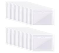 TYFYH 100 soportes para etiquetas autoadhesivos, 10 x 6 cm, fundas para tarjetas de visita, autoadhesivas, transparentes, para tarjetas de visita, para casa, oficina, escuela (100, 10 x 6 cm)