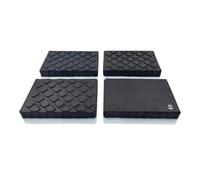 TYGERIX® 4 almohadillas para puente elevador 160 x 120 x 20 mm | Producto italiano | Almohadillas universales de goma maciza de alta resistencia | Para puentes elevadores de tijeras como Corghi,