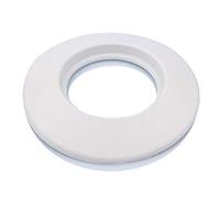 TYGERIX Rosetón cubre pared blanco de silicona para tubos de 130 mm | Roseta flexible cubre agujeros de pared para conductos de humo de estufas de leña, pellets y calderas | Suave | Alta resistencia
