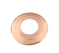 TYGERIX Rosetón cubrepared de cobre de 80 mm | Roseta cubre orificios de pared para tubo y conducto de humos de estufas de leña o pellet, calderas e instalaciones | Alta resistencia al calor | Más