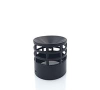 TYGERIX Terminal de admisión de aire o escape humos caldera de condensación de polipropileno negro 80 mm | Salida de aire para calderas, campanas y sistemas