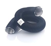 TYGERIX® Tubo Flexible de Aluminio de 60 mm Negro | Plegable y Extensible hasta 2,5 metros | Mayor Espesor y Resistencia a la Corrosión y al Desgaste | para Estufas, Calderas y Campanas Extractoras
