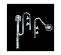 TYGIYY Juego de 1 Tubo de Lirio de Vidrio for Acuario. Espumador de Agua de Entrada y Salida for pecera. Mejora la circulación del Agua y el Crecimiento de Las Plantas.(V-Set 17mm)